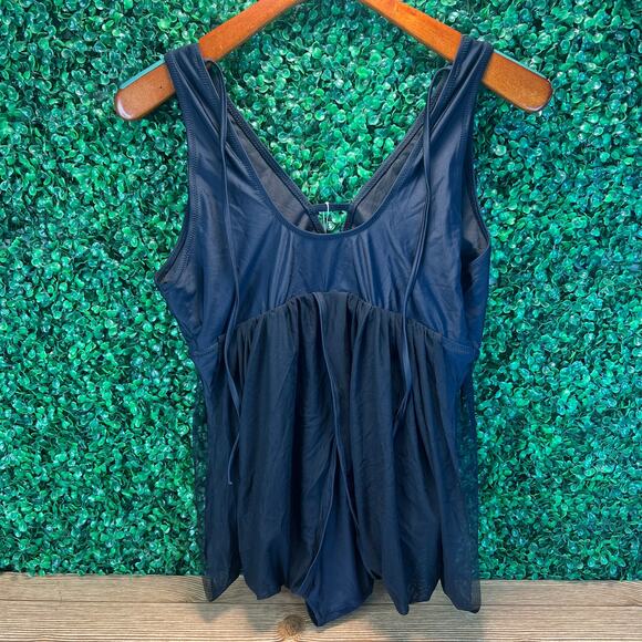 NWT Beach Sissi Fly Away Draped Black Swimsuit Size XL - Picture 3 of 9